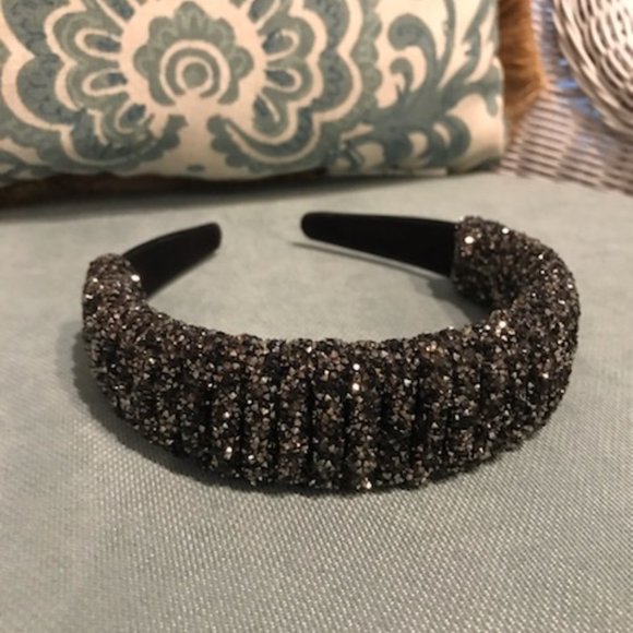 LANE BRYANT NWOT Embellished Statement Headband in Hematite Gray Black - Picture 5 of 12